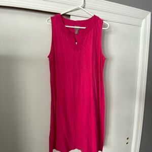 Chico's Vibrant Pink Sleeveless Mini Dress